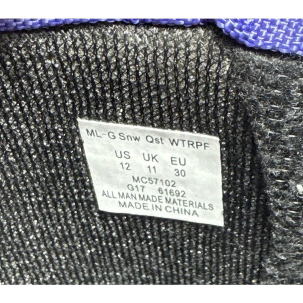 Merrell - Snow Boots - Girls Size 12 - Snow Quest Waterproof Purple Mosaic -40 F - Picture 11 of 11